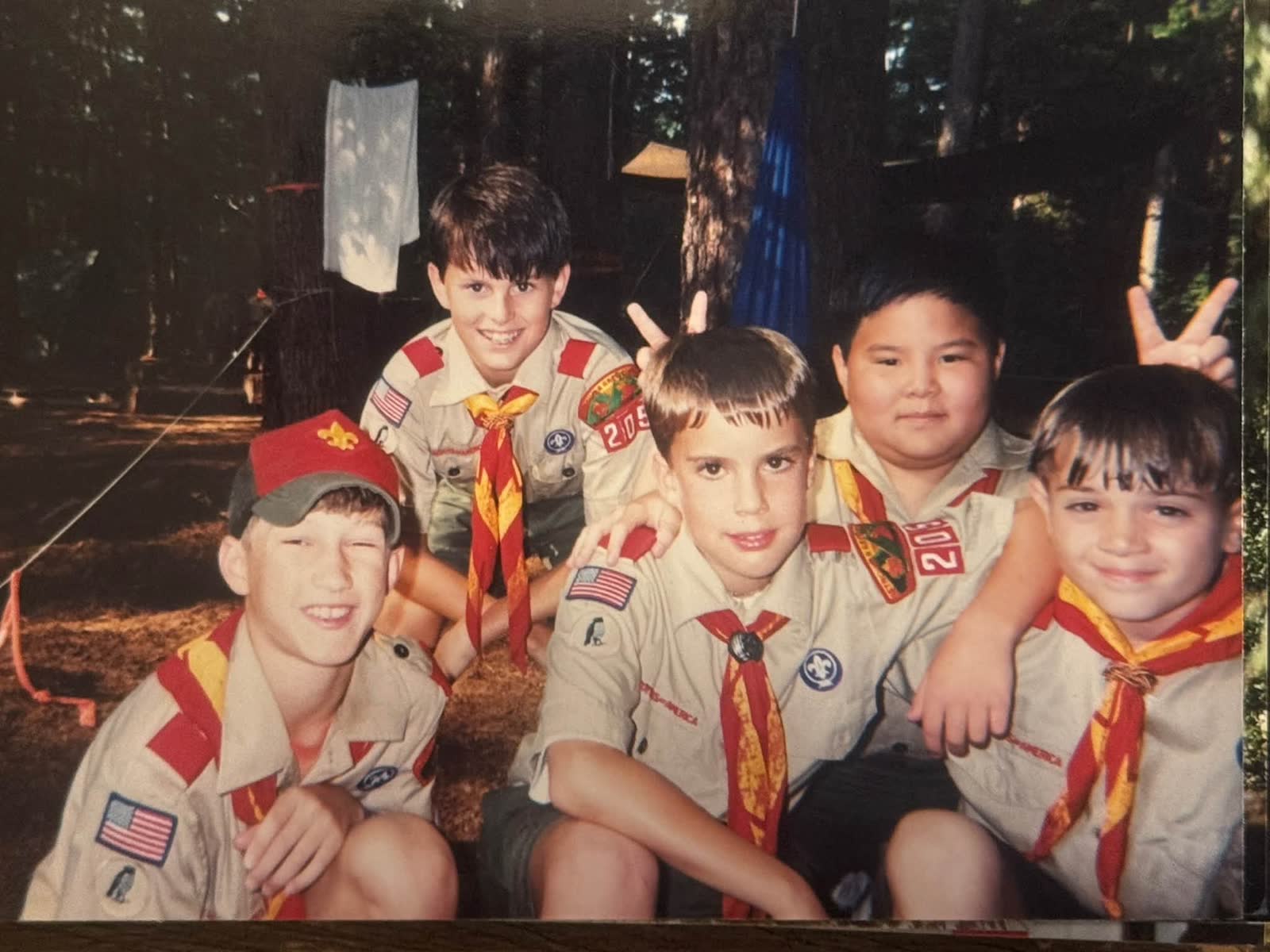 Troop 205 scouts at summer camp