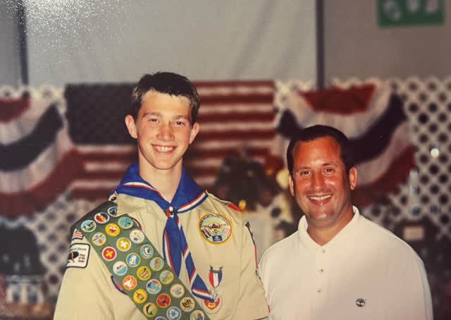 A new Eagle Scout with a mentor